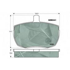 GDB341 TRW Комплект тормозных колодок, дисковый тормоз