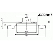 J3302015 NIPPARTS Тормозной диск