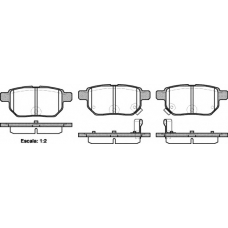 P13863.02 WOKING Комплект тормозных колодок, дисковый тормоз