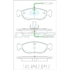 DFB2708 DITAS Комплект тормозных колодок, дисковый тормоз