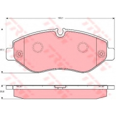 GDB1698 TRW Комплект тормозных колодок, дисковый тормоз