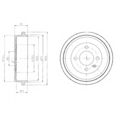 BF410 DELPHI Тормозной барабан