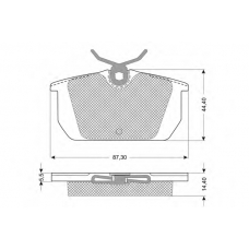 PF1201 PROCODIS FRANCE Комплект тормозных колодок, дисковый тормоз