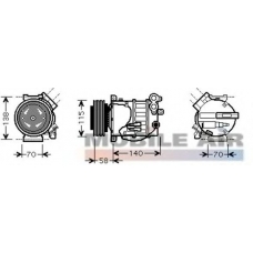 5900K144 VAN WEZEL Компрессор, кондиционер