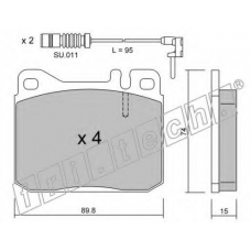 013.0W fri.tech. Комплект тормозных колодок, дисковый тормоз