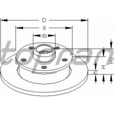 103 527 TOPRAN Тормозной диск
