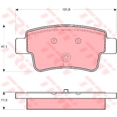 GDB1656 TRW Комплект тормозных колодок, дисковый тормоз