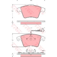 GDB1555 TRW Комплект тормозных колодок, дисковый тормоз