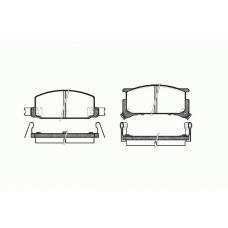 0109 34 KAWE Комплект тормозных колодок, дисковый тормоз