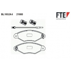 BL1652A4 FTE Комплект тормозных колодок, дисковый тормоз