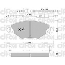 822-331-0 CIFAM Комплект тормозных колодок, дисковый тормоз