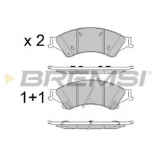 BP3527 BREMSI Комплект тормозных колодок, дисковый тормоз