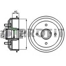 5020-0022 PROFIT Тормозной барабан