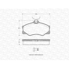 363702160209 MAGNETI MARELLI Комплект тормозных колодок, дисковый тормоз