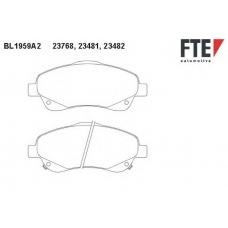 BL1959A2 FTE Комплект тормозных колодок, дисковый тормоз