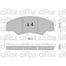 822-797-0 CIFAM Комплект тормозных колодок, дисковый тормоз