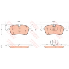 GDB1935 TRW Комплект тормозных колодок, дисковый тормоз