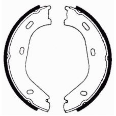 01839 KAWE Комплект тормозных колодок, стояночная тормозная с
