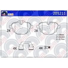 201211 GALFER Комплект тормозных колодок, дисковый тормоз