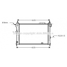 OLA2191 AVA Радиатор, охлаждение двигателя