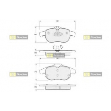 BD S318 STARLINE Комплект тормозных колодок, дисковый тормоз