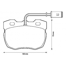 571439B BENDIX Комплект тормозных колодок, дисковый тормоз