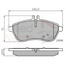 ADB01786 COMLINE Комплект тормозных колодок, дисковый тормоз