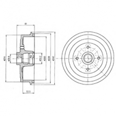 BF399 DELPHI Тормозной барабан