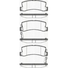 8110 13040 TRISCAN Комплект тормозных колодок, дисковый тормоз