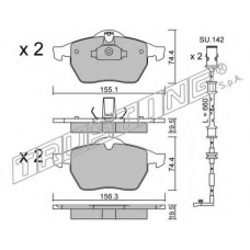 120.3W TRUSTING Комплект тормозных колодок, дисковый тормоз