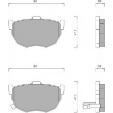 451681 ROULUNDS Комплект тормозных колодок, дисковый тормоз