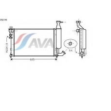 CN2140 AVA Радиатор, охлаждение двигателя