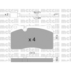 22-0659-1K METELLI Комплект тормозных колодок, дисковый тормоз