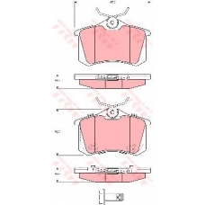 GDB1587 TRW Комплект тормозных колодок, дисковый тормоз