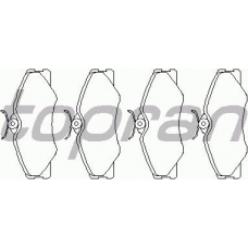 104 089 TOPRAN Комплект тормозных колодок, дисковый тормоз