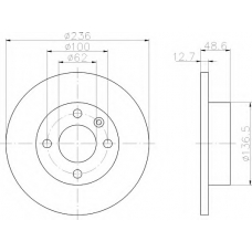 8DD 355 105-891 HELLA Тормозной диск