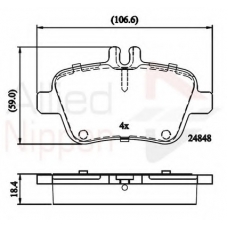 ADB02209 COMLINE Комплект тормозных колодок, дисковый тормоз