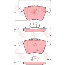 GDB1565 TRW Комплект тормозных колодок, дисковый тормоз
