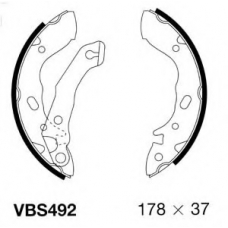 VBS492 MOTAQUIP Комплект тормозных колодок