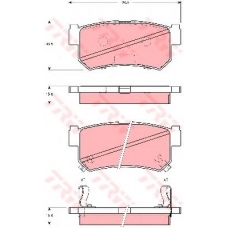 GDB3382 TRW Комплект тормозных колодок, дисковый тормоз