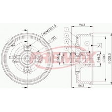 BD-8001 FREMAX Тормозной барабан