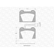 363702160710 MAGNETI MARELLI Комплект тормозных колодок, дисковый тормоз