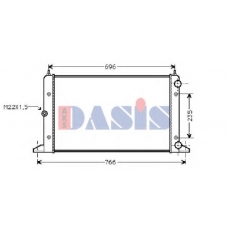 040470N AKS DASIS Радиатор, охлаждение двигателя