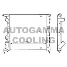 100850 AUTOGAMMA Радиатор, охлаждение двигателя