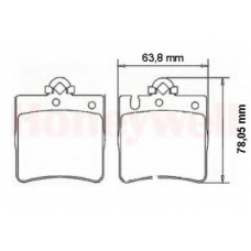 571988B BENDIX Комплект тормозных колодок, дисковый тормоз