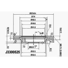 J3300525 NIPPARTS Тормозной диск