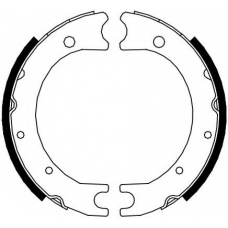 FSB4119 FERODO Комплект тормозных колодок, стояночная тормозная с