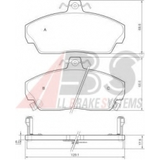 P 28 020 ABS Комплект тормозных колодок, дисковый тормоз