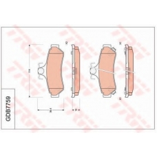 GDB7759 TRW Комплект тормозных колодок, дисковый тормоз