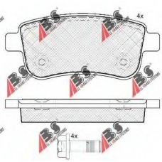 37732 ABS Комплект тормозных колодок, дисковый тормоз